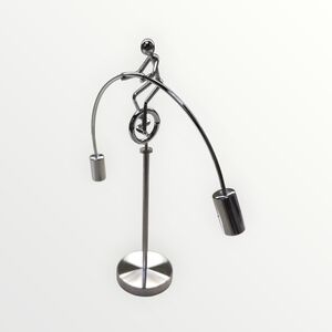 Modern Silver Metal Sculpture Toy Decoration